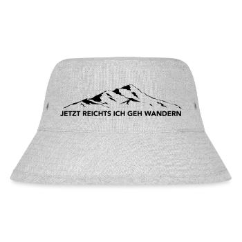 Jetzt Reichts Ich Geh Wandern - (7) - Stanley/Stella recycelter Bucket Hat - Grau meliert - Vorne