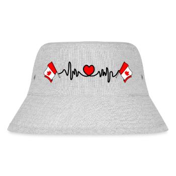 Heart rate cardio for Canada - Stanley/Stella Recycled Bucket Hat - heather grey - Front