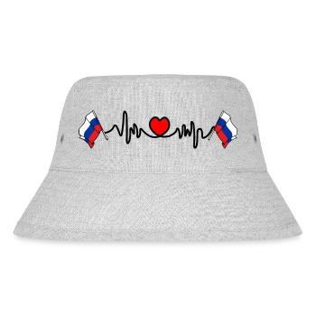 Heart rate cardio for Russia - Stanley/Stella Recycled Bucket Hat - heather grey - Front