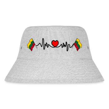 Herzfrequenz-Cardio für Litauen - Stanley/Stella recycelter Bucket Hat - Grau meliert - Vorne