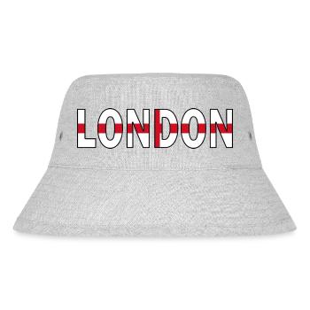 London in national colours - Stanley/Stella Recycled Bucket Hat - heather grey - Front