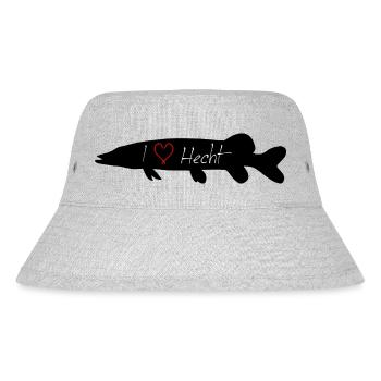 I Love Hecht schwarz - Stanley/Stella recycelter Bucket Hat - Grau meliert - Vorne