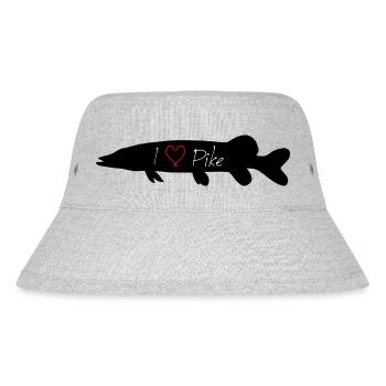 I Love Pike in black - Stanley/Stella recycelter Bucket Hat - Grau meliert - Vorne