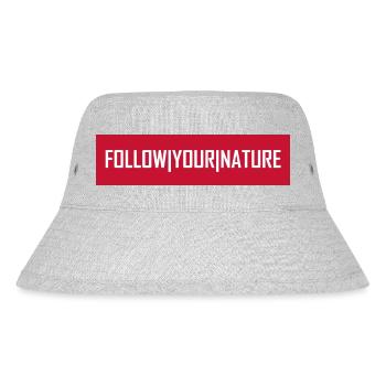Follow Your Nature - Stanley/Stella recycelter Bucket Hat - Grau meliert - Vorne
