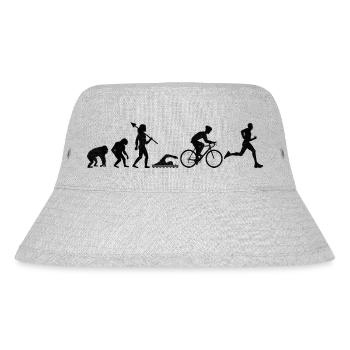 Evolution Triathlon Laufrad Schwimmen Triathlet Triat - Stanley/Stella recycelter Bucket Hat - Grau meliert - Vorne