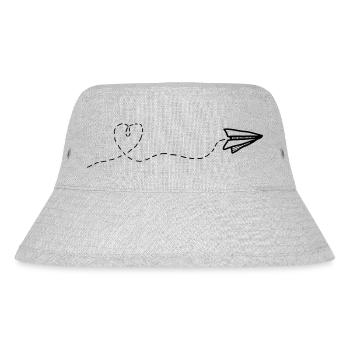 fly heart - Stanley/Stella recycelter Bucket Hat - Grau meliert - Vorne