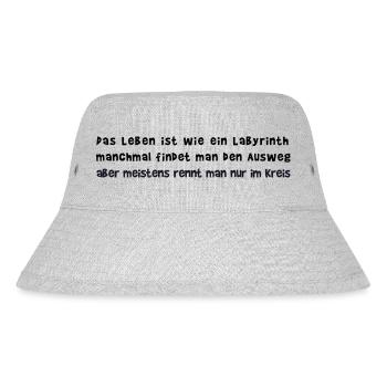 Das Leben ist ein Labyrinth I cooler Spruch - Stanley/Stella recycelter Bucket Hat - Grau meliert - Vorne
