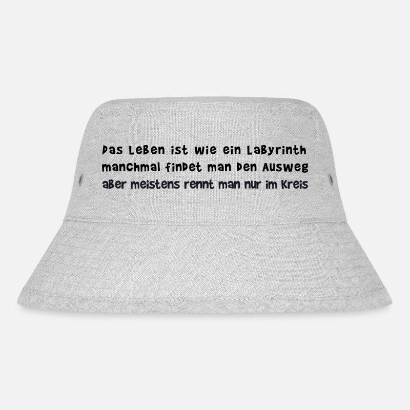 Das Leben ist ein Labyrinth I cooler Spruch - Stanley/Stella recycelter Bucket Hat - Grau meliert