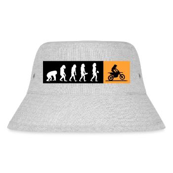Motorrad motor-biker 6-Gang-Bike-Evolution Racer - Stanley/Stella recycelter Bucket Hat - Grau meliert - Vorne