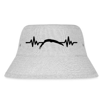 Herzschlag Schwimmer - Taucher Wassersport Athlet - Stanley/Stella recycelter Bucket Hat - Grau meliert - Vorne