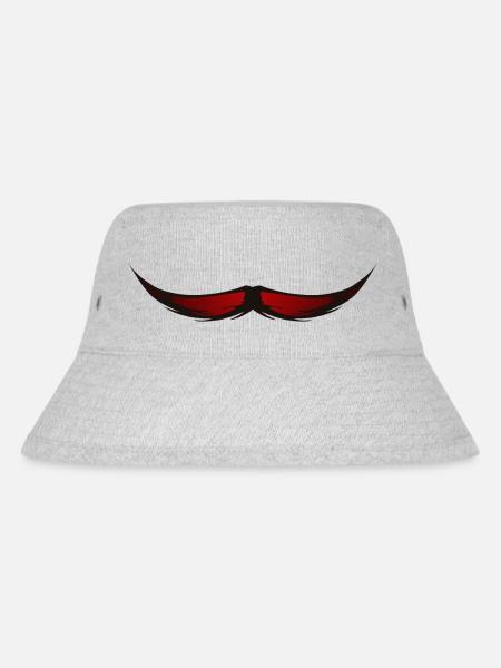 Schnurrbart Schnurrbart Hipster 610 B - Stanley/Stella recycelter Bucket Hat - Grau meliert
