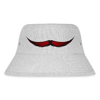 Schnurrbart Schnurrbart Hipster 610 B - Stanley/Stella recycelter Bucket Hat - Grau meliert - Vorne