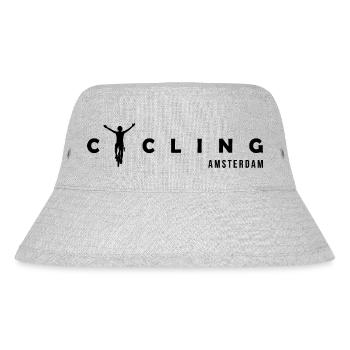 Cycling Amsterdam Europe - Stanley/Stella recycelter Bucket Hat - Grau meliert - Vorne