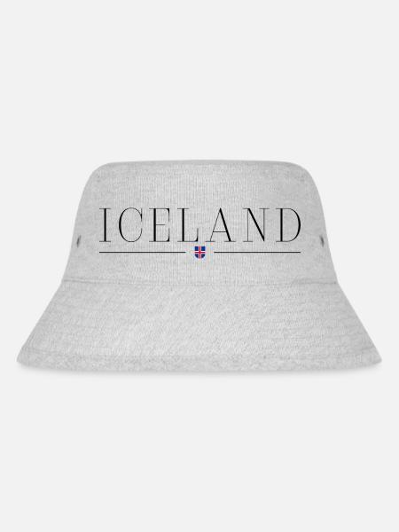 Ich liebe Island - Stanley/Stella recycelter Bucket Hat - Grau meliert