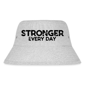 STRONGER EVERY DAY - Stanley/Stella Recycled Bucket Hat - heather grey - Front