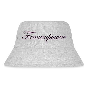Schriftzug Frauenpower - Stanley/Stella recycelter Bucket Hat - Grau meliert - Vorne
