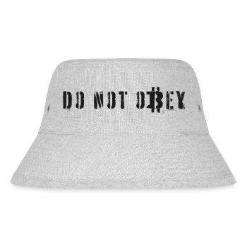 Bitcoiners Do Not Obey (Black) - Stanley/Stella Recycled Bucket Hat - heather grey - Front