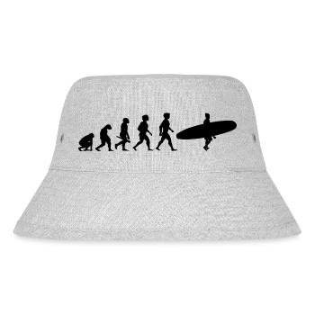 Evolution Surfing Surfer Surfboard Wellenreiten - Stanley/Stella recycelter Bucket Hat - Grau meliert - Vorne