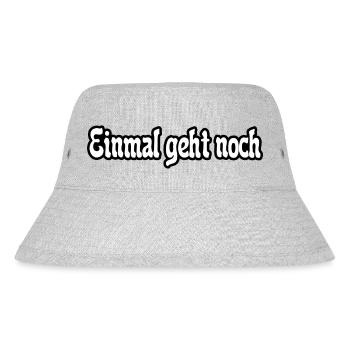 Einmal geht noch - Stanley/Stella recycelter Bucket Hat - Grau meliert - Vorne