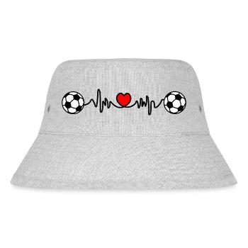 Cardio Hardstroke Fußball - Stanley/Stella recycelter Bucket Hat - Grau meliert - Vorne