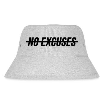 No Excuses - Stanley/Stella Recycled Bucket Hat - heather grey - Front