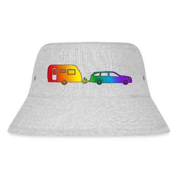 Gespann pride rand - Stanley/Stella recycelter Bucket Hat - Grau meliert - Vorne