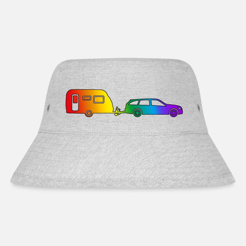 Gespann pride rand - Stanley/Stella recycelter Bucket Hat - Grau meliert