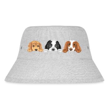 Cute dogs are best friends - Stanley/Stella Recycled Bucket Hat - heather grey - Front