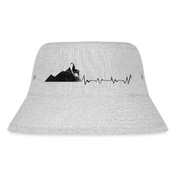Herzschlag - Ziege - Berg - (5) - Stanley/Stella recycelter Bucket Hat - Grau meliert - Vorne