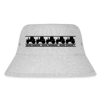 Keine Bauern Keine Nahrung Keine Zukunft Bauer - Stanley/Stella recycelter Bucket Hat - Grau meliert - Vorne