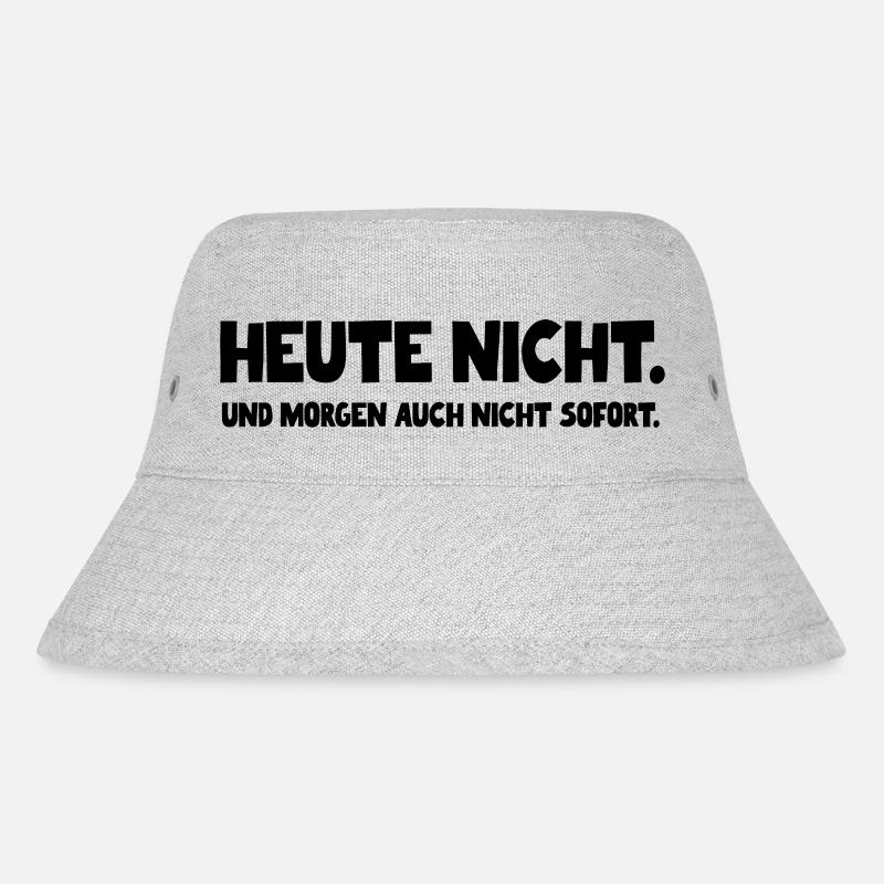 Heute Nicht - Stanley/Stella recycelter Bucket Hat - Grau meliert
