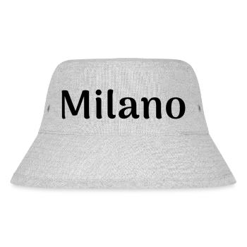 Milano - Minimalistisches italienisches Stadttextdesign - Stanley/Stella recycelter Bucket Hat - Grau meliert - Vorne