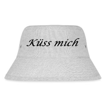 Küss mich - Stanley/Stella recycelter Bucket Hat - Grau meliert - Vorne