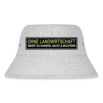 Ohne Landwirtschaft Hungrig Nackt Nüchtern Bauer - Stanley/Stella recycelter Bucket Hat - Grau meliert - Vorne