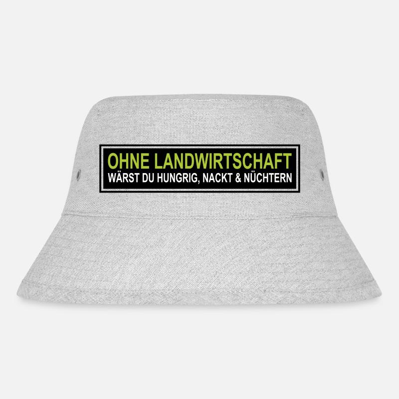 Ohne Landwirtschaft Hungrig Nackt Nüchtern Bauer - Stanley/Stella recycelter Bucket Hat - Grau meliert