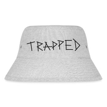 Trapped punk schriftzug schwarz - Stanley/Stella recycelter Bucket Hat - Grau meliert - Vorne