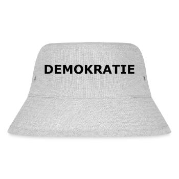 DEMOKRATIE - Stanley/Stella recycelter Bucket Hat - Grau meliert - Vorne