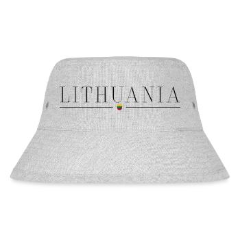 Lithuania T-Shirt: Tradition, Nature, Amber - Stanley/Stella Recycled Bucket Hat - heather grey - Front