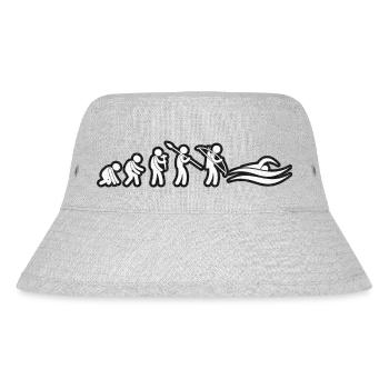 Evolution Swim White Grunge - Stanley/Stella Recycled Bucket Hat - heather grey - Front