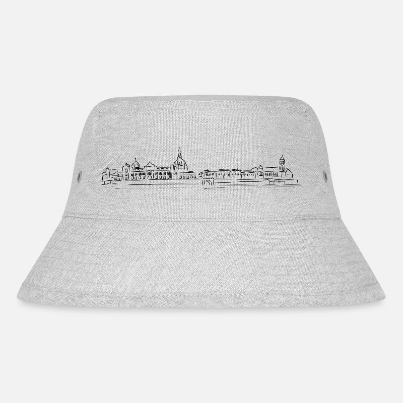 Dresden skyline - Stanley/Stella recycelter Bucket Hat - Grau meliert