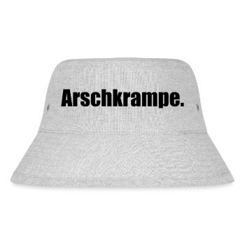 Arschkrampe. - Stanley/Stella recycelter Bucket Hat - Grau meliert - Vorne