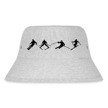 Skifahrer - Stanley/Stella recycelter Bucket Hat - Grau meliert - Vorne