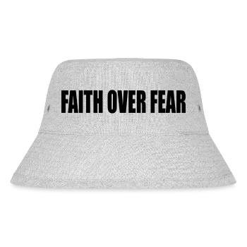 Faith over fear - Stanley/Stella recycelter Bucket Hat - Grau meliert - Vorne