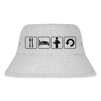 Angler Repeat Daily - Stanley/Stella Recycled Bucket Hat - heather grey - Front