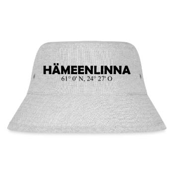 Hämeenlinna Finland Coordinates Longitude Latitude - Stanley/Stella recycelter Bucket Hat - Grau meliert - Vorne