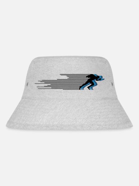 Biking Running Marathon Triathlon Fahrrad - Stanley/Stella recycelter Bucket Hat - Grau meliert