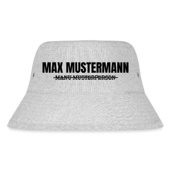 Max Mustermann und Manu Musterperson - Stanley/Stella recycelter Bucket Hat - Grau meliert - Vorne
