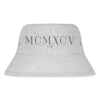 Römischezahl Geburtsjahr Made in 1995 - Stanley/Stella recycelter Bucket Hat - Grau meliert - Vorne