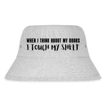 when i think about my books i touch my shelf - Stanley/Stella Recycled Bucket Hat - heather grey - Front