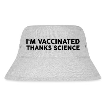 #Vaccinated - Stanley/Stella Recycled Bucket Hat - heather grey - Front
